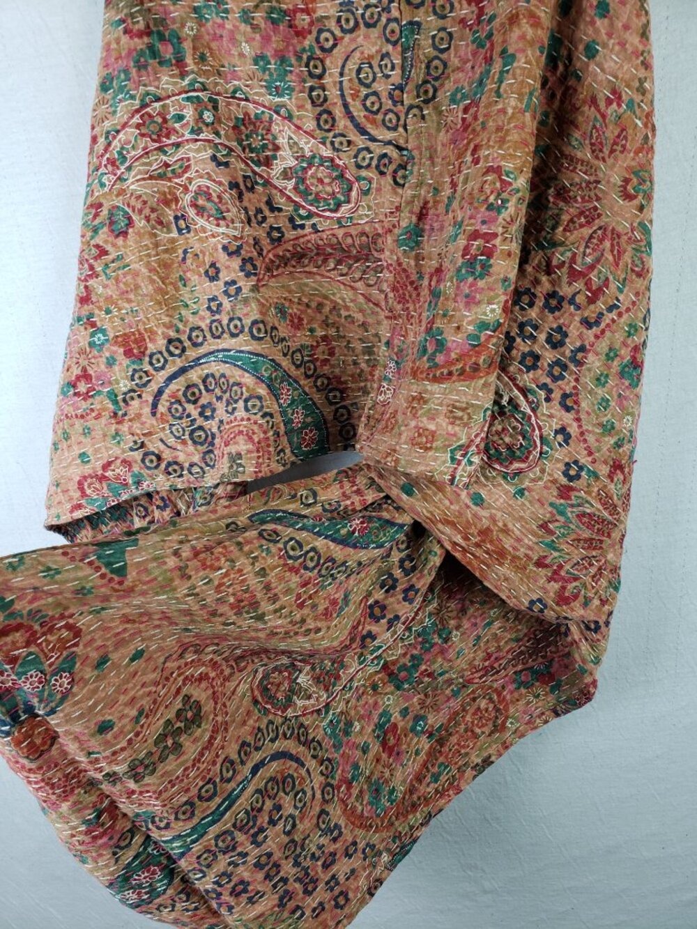 NWT World Market Infinity Scarf Shawl Paisley Embroidered Cotton Bohemian Ethnic - Picture 7 of 9